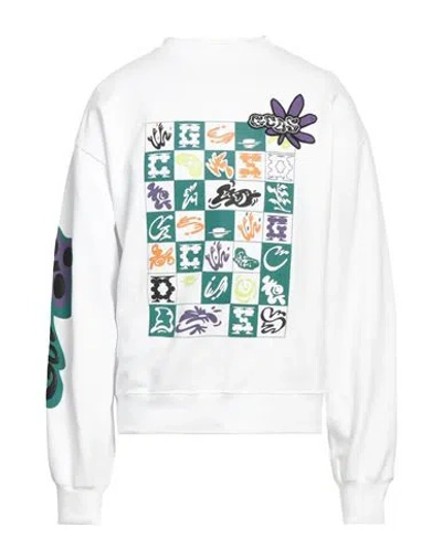 Gcds Man Sweatshirt White Size Xxl Cotton