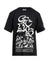 Gcds Man T-shirt Black Size Xl Cotton