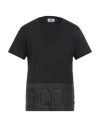 Gcds Man T-shirt Black Size L Cotton, Polyester In Black
