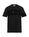 Gcds Man T-shirt Black Size Xxl Cotton In Black