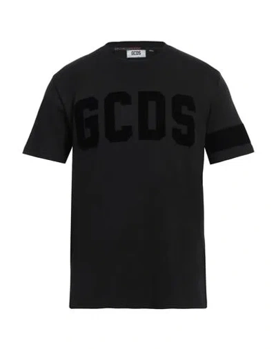 Gcds Man T-shirt Black Size Xxl Cotton