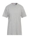Gcds Man T-shirt Grey Size L Cotton In Grey