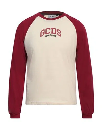 Gcds Man T-shirt Ivory Size Xxl Cotton In White