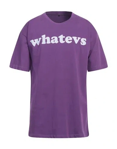 Gcds Man T-shirt Purple Size L Cotton