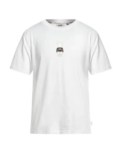 Gcds Man T-shirt White Size L Cotton