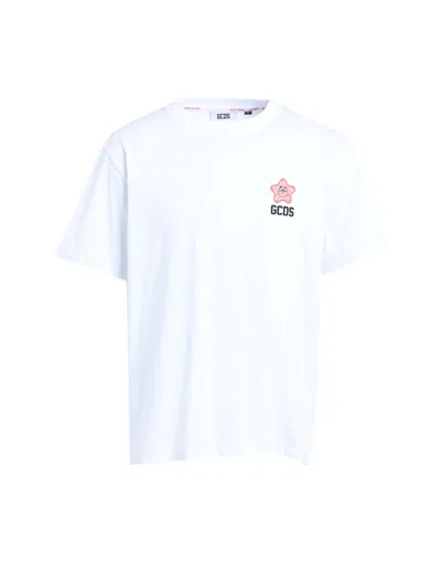 Gcds Man T-shirt White Size Xl Cotton