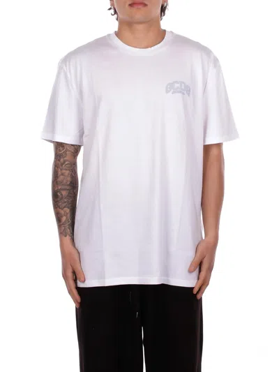 Gcds Man T-shirt C1meqc041j104 100g Logo Lounge Ss T-shirt White Green