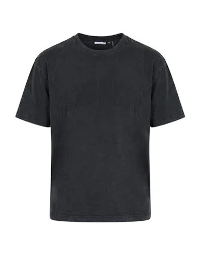 Gcds Man T-shirt Charcoal Size L Cotton In Gray