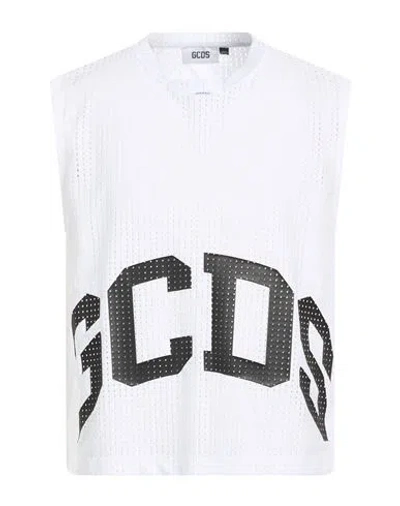 Gcds Man T-shirt White Size M Nylon, Elastane