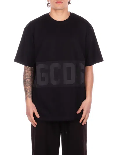 Gcds Man T-shirt Z0mlqc109j101 999b Band Logo Tonal Loose Ss T-shi Black