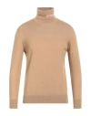 Gcds Man Turtleneck Beige Size S Wool, Acrylic