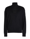 Gcds Man Turtleneck Black Size M Wool, Acrylic In Black