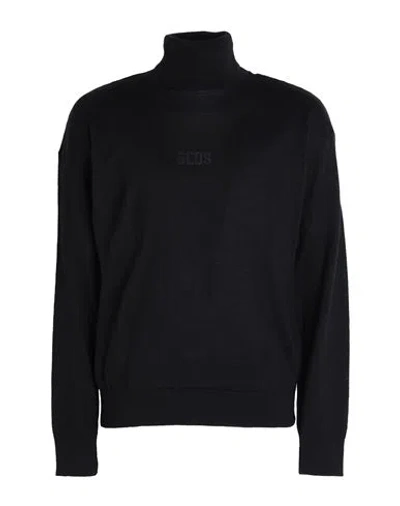 Gcds Man Turtleneck Black Size M Wool, Acrylic