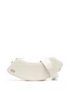 Gcds Small Comma Leather Crossbody Bag In Neutrals