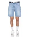 Gcds Blue Solid Shorts In Blue