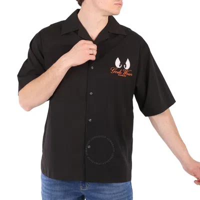 Gcds Men's Black Daffy Duck Bowling Shirt