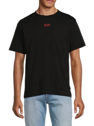 Gcds Men's Logo Crewneck T Shirt In Black