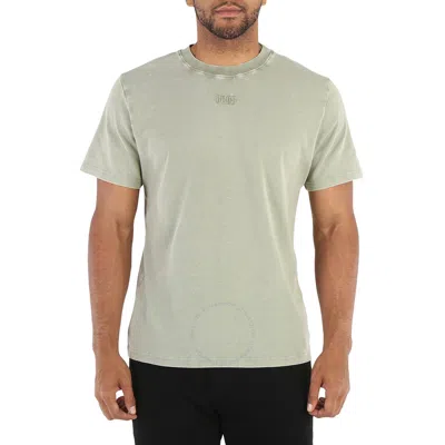 Gcds Men's Military Green Overdyed Logo Regular T-shirt