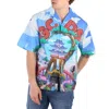 GCDS GCDS MEN'S ONE PIECE LAND OF WANO GRAPHIC BOWLING SHIRT