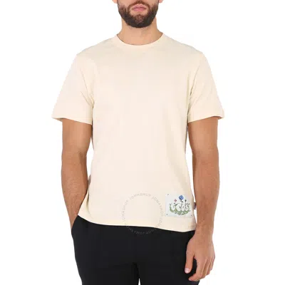 Gcds Men's Whitecup Grey Roses Logo-print T-shirt In Grey/white