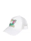 Gcds Mesh-panel Printed Baseball Cap In White