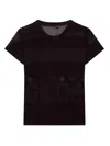Gcds Mesh T-shirt With Logo In Black