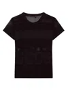 Gcds Mesh T-shirt With Logo In Black