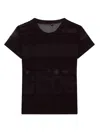 Gcds Mesh T-shirt With Logo In Black