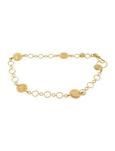 Pre-owned Gcds Metal Chain-link Belt In Gold