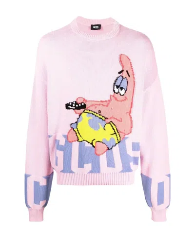 Gcds Micro-label Sweater In Pink