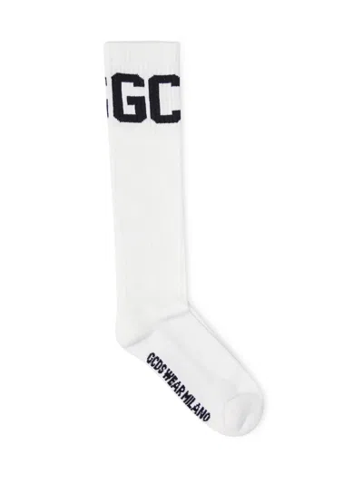 Gcds Mid-length Logo Socks In White