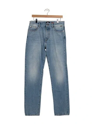Pre-owned Gcds Mid-rise Straight Leg Jeans W/ Tags In Blue