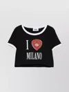 Gcds Milano Crop T-shirt Graphic Print