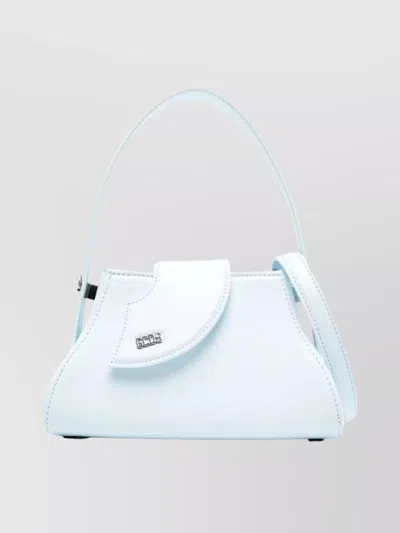 Gcds Mini Handbag Structured Shape Top Handle In Blue