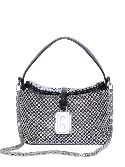 Gcds Mini Mega Comma Shoulder Bag In Silver