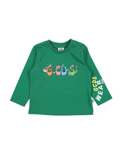 Gcds Mini Babies'  Newborn Boy T-shirt Green Size 3 Cotton