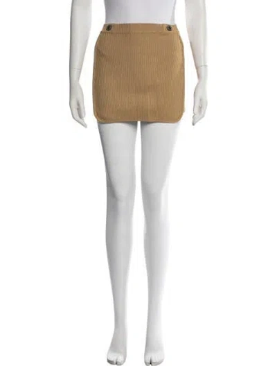 Pre-owned Gcds Mini Skirt In Yellow