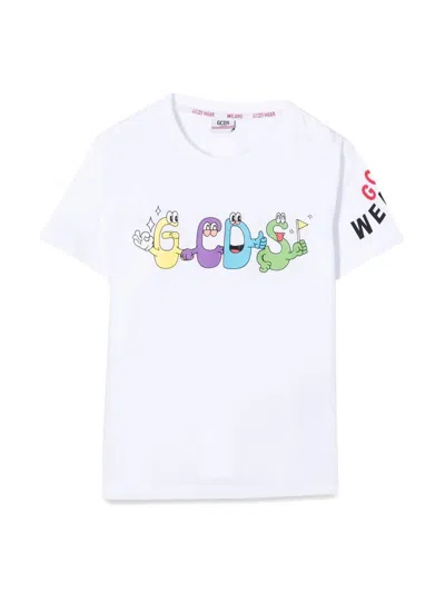 Gcds Mini Kids' T-shirt In White
