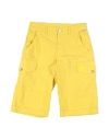 GCDS MINI GCDS MINI TODDLER BOY SHORTS & BERMUDA SHORTS YELLOW SIZE 6 COTTON, ELASTANE