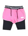 Gcds Mini Toddler Girl Shorts & Bermuda Shorts Fuchsia Size 4 Polyamide, Elastane In Pink