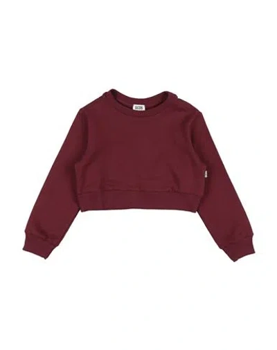 Gcds Mini Babies'  Toddler Girl Sweatshirt Burgundy Size 4 Cotton, Elastane In Red