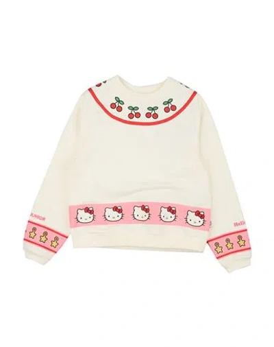 Gcds Mini Babies'  Toddler Girl Sweatshirt Ivory Size 6 Cotton, Elastane, Polyester In White