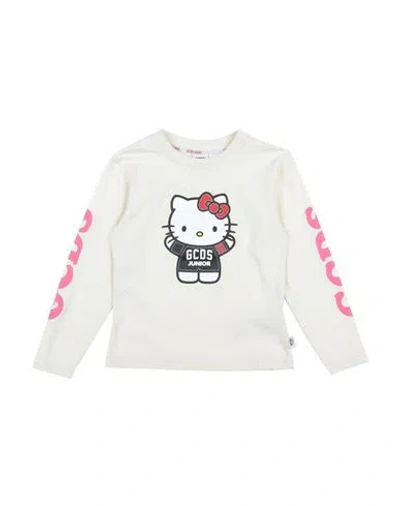 Gcds Mini Babies'  Toddler Girl T-shirt Ivory Size 6 Cotton, Elastane In White