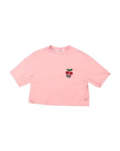 Gcds Mini Babies'  Toddler Girl T-shirt Pink Size 4 Cotton, Elastane, Polyester