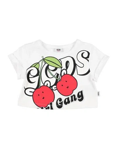 Gcds Mini Babies'  Toddler Girl T-shirt White Size 6 Cotton, Elastane