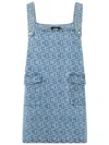 Gcds Monogram Denim Dress In Blau