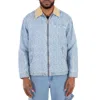 Gcds Monogram Denim Harrington Jacket In Blue