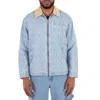 Gcds Monogram Denim Harrington Jacket In Blue