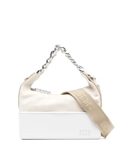 Gcds Monogram-jacquard Crossbody Bag In 中性色