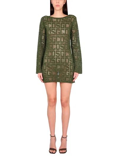 GCDS MONOGRAM MACRAME DRESS